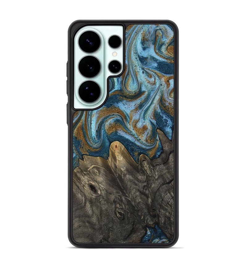 Galaxy S26 Ultra Wood Phone Case - Jayme (Teal & Gold, 817282)
