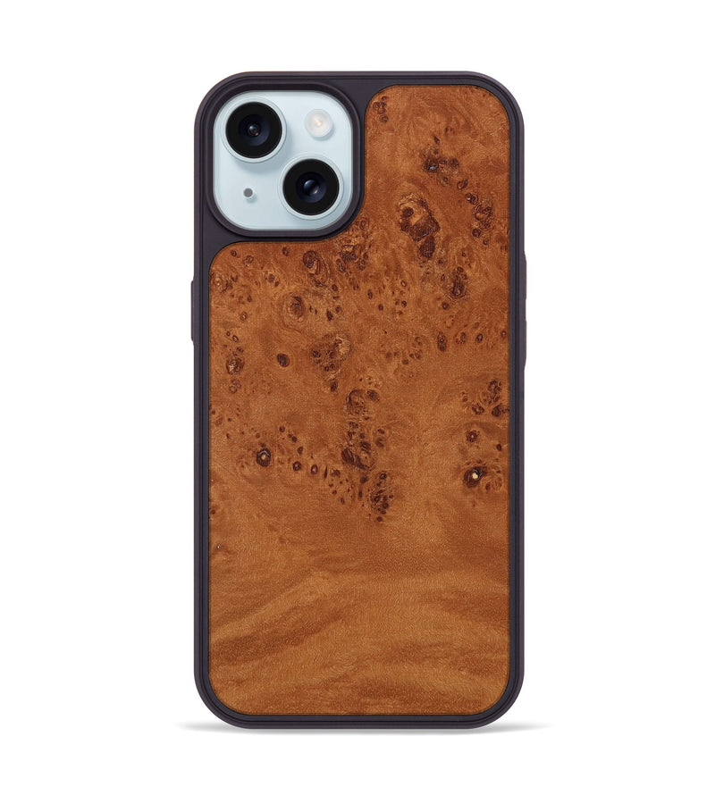 iPhone 15 Wood Phone Case - Isabela (Wood Burl, 817285)