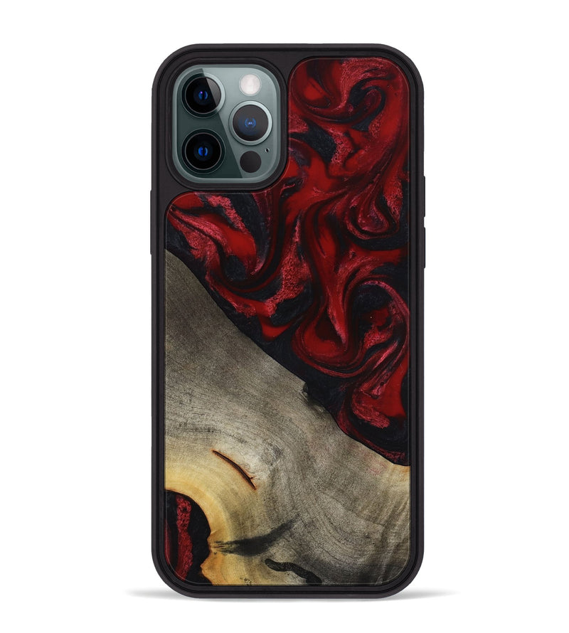 iPhone 12 Pro Max Wood Phone Case - Emmalee (Red, 817290)