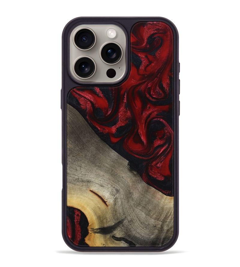 iPhone 16 Pro Max Wood Phone Case - Emmalee (Red, 817290)
