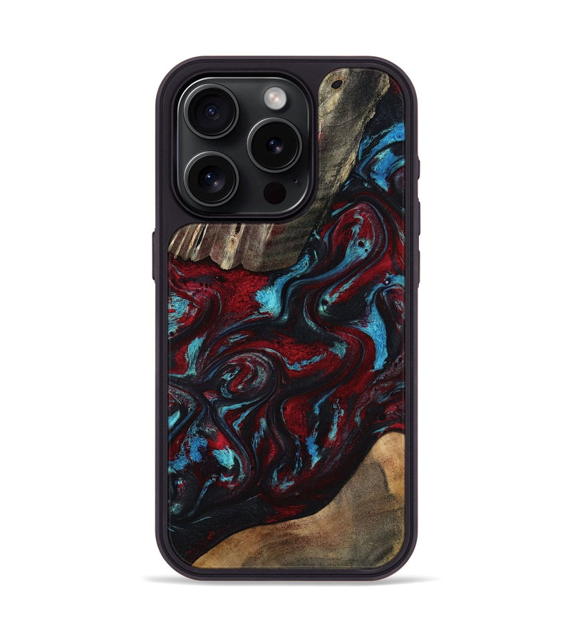 iPhone 15 Pro Wood Phone Case - Jordan (Red, 817291)