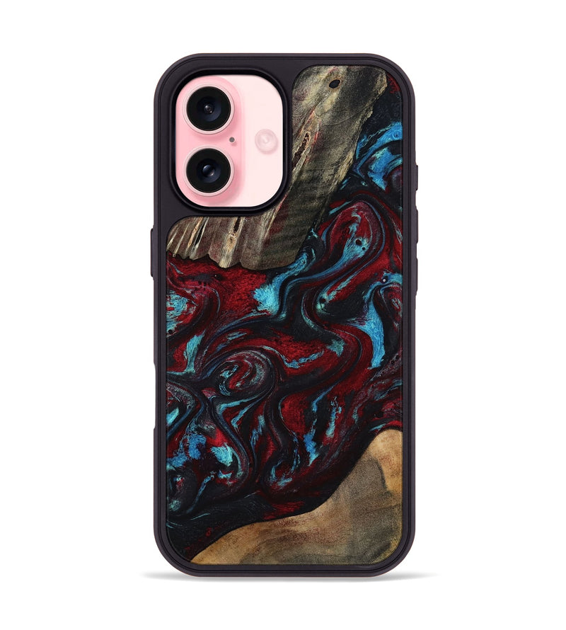 iPhone 16 Wood Phone Case - Jordan (Red, 817291)