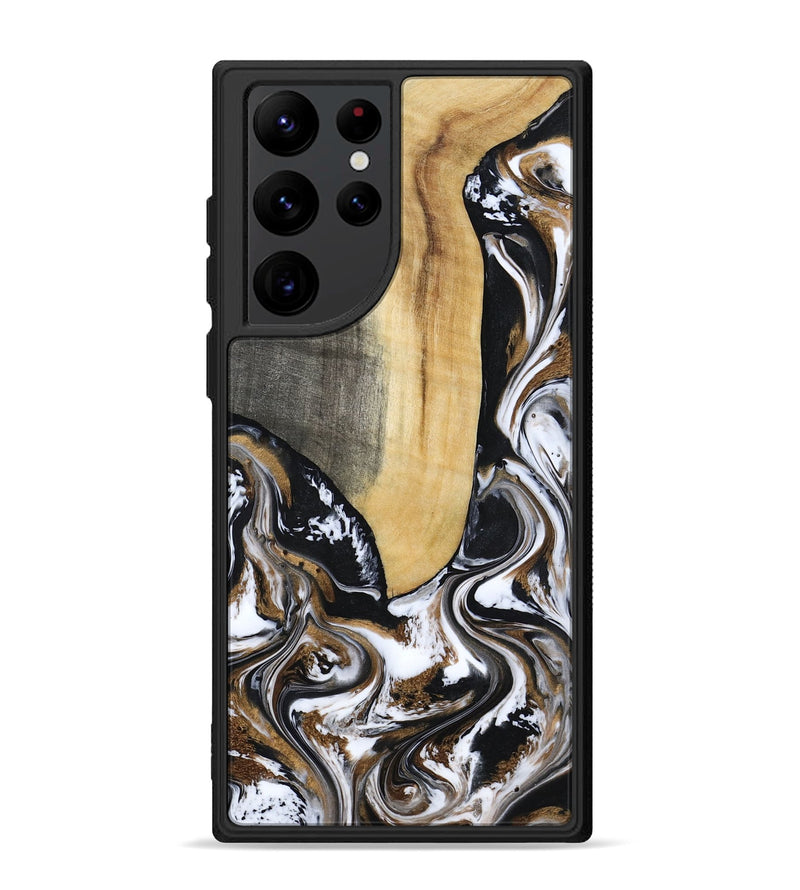 Galaxy S22 Ultra Wood Phone Case - Bristol (Black & White, 817292)