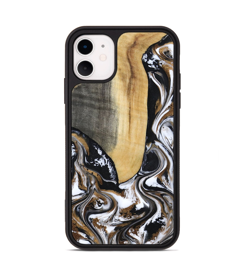 iPhone 11 Wood Phone Case - Bristol (Black & White, 817292)