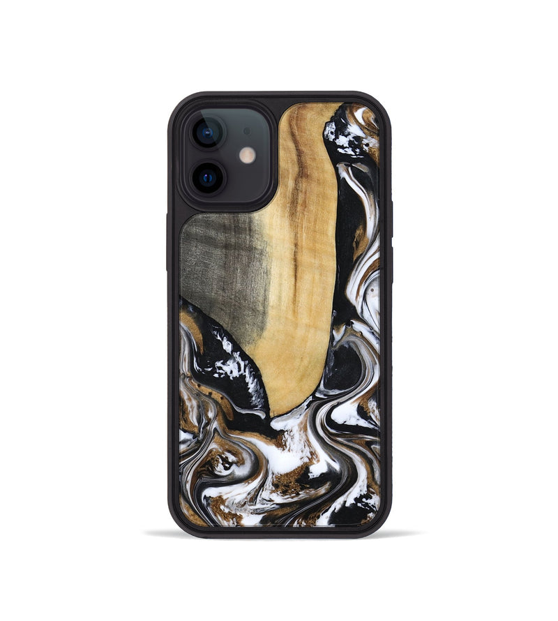 iPhone 12 mini Wood Phone Case - Bristol (Black & White, 817292)