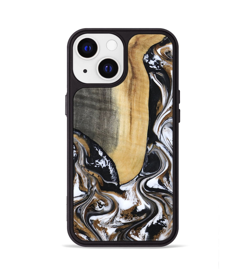 iPhone 13 Wood Phone Case - Bristol (Black & White, 817292)