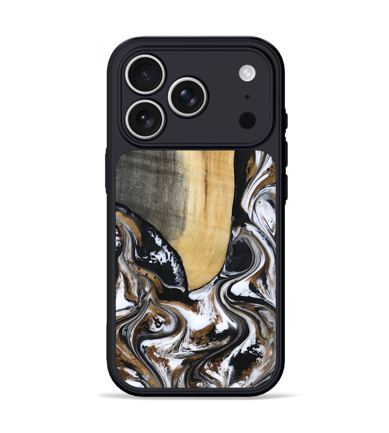 iPhone 17 Pro Wood Phone Case - Bristol (Black & White, 817292)