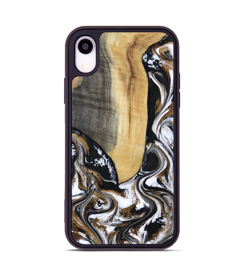 iPhone Xr Wood Phone Case - Bristol (Black & White, 817292)