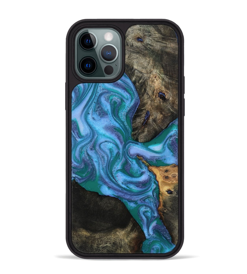 iPhone 12 Pro Max Wood Phone Case - Kiarra (Blue, 817310)