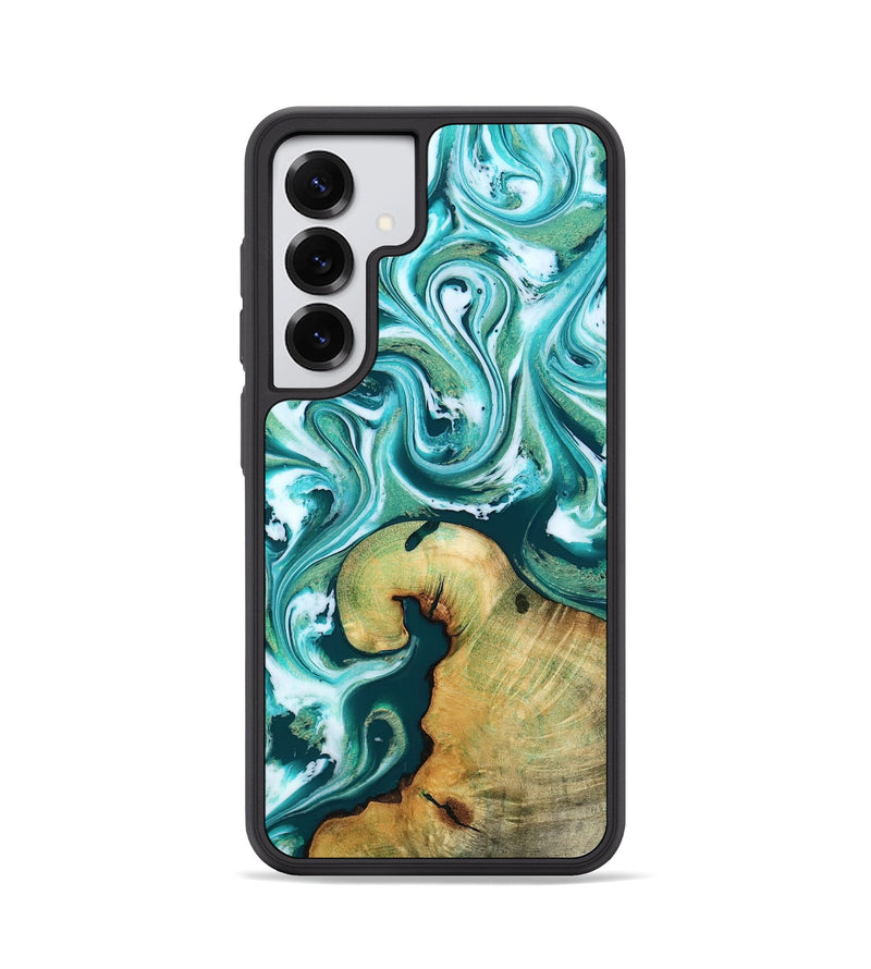 Galaxy S25 Wood Phone Case - Ettie (Green, 817313)