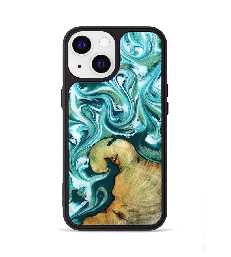 iPhone 13 Wood Phone Case - Ettie (Green, 817313)