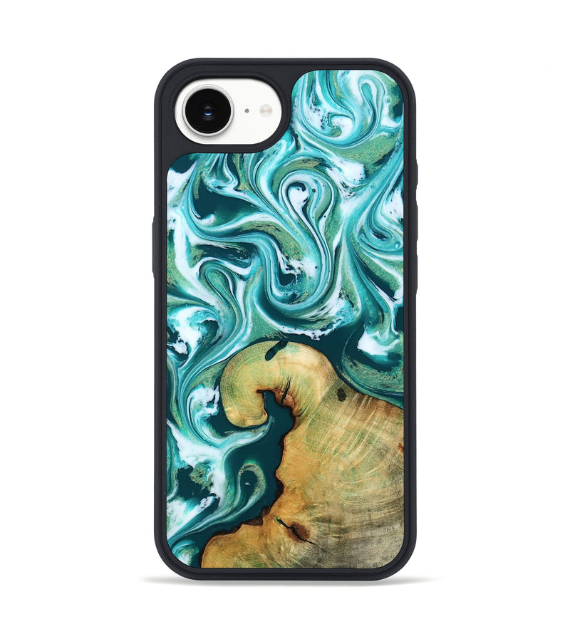 iPhone 16e Wood Phone Case - Ettie (Green, 817313)