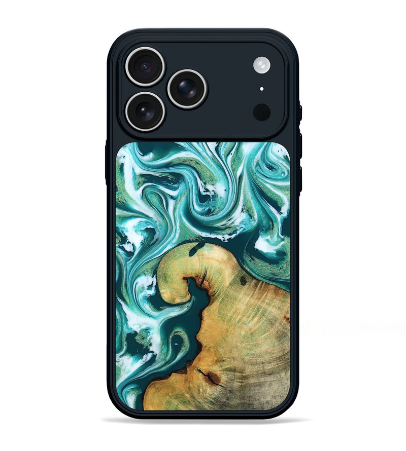 iPhone 17 Pro Max Wood Phone Case - Ettie (Green, 817313)