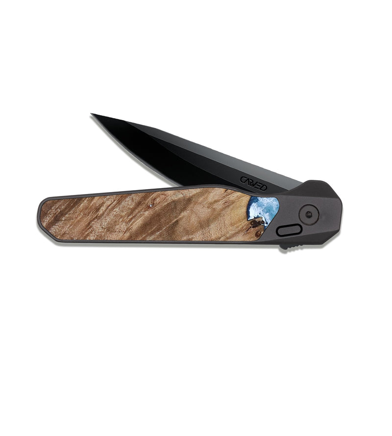 EDC Dark Slate Wood Pocket Knife - Karol (Coastal, 817325)