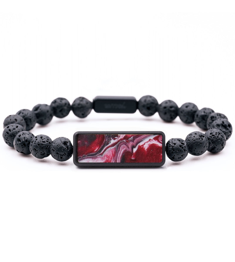 Lava Bead ResinArt Bracelet - Brooke (Red, 817338)