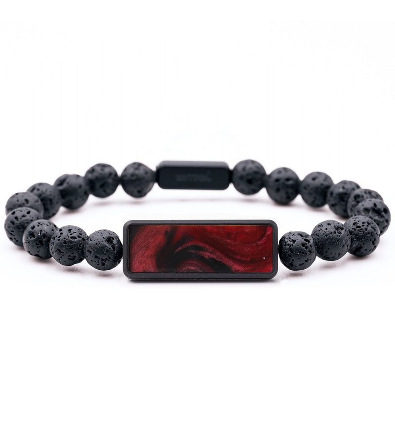 Lava Bead ResinArt Bracelet - Kathi (Red, 817342)