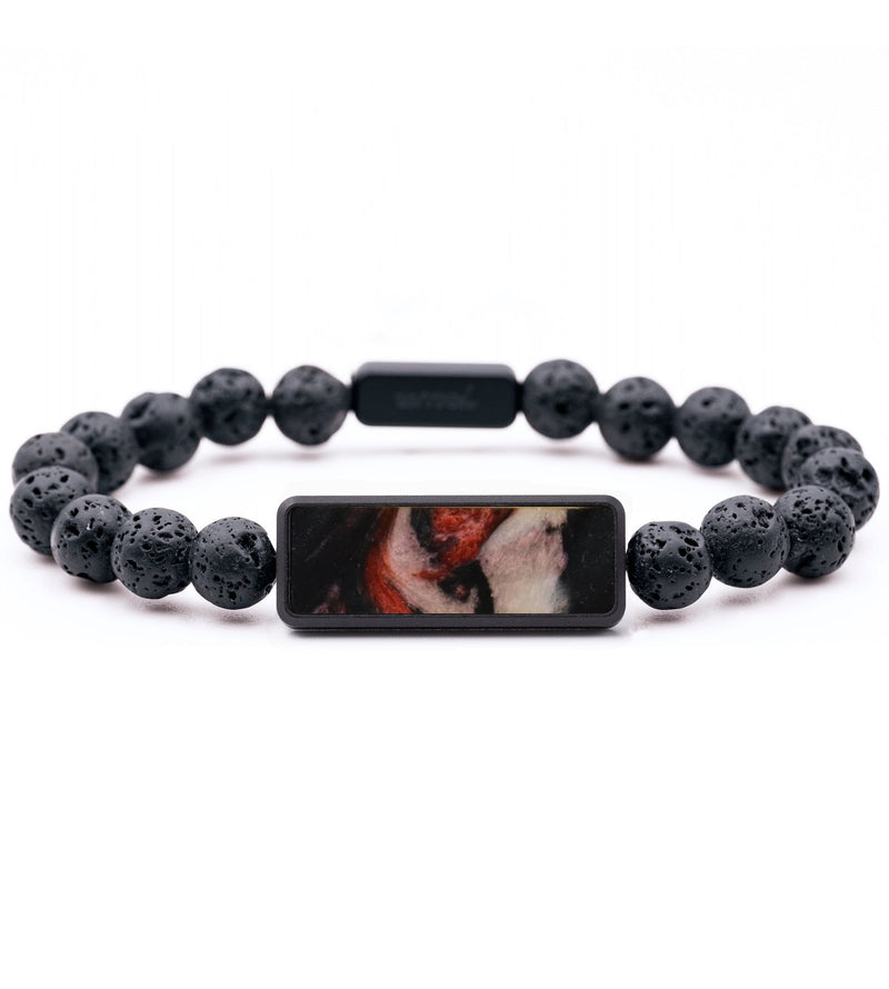 Lava Bead ResinArt Bracelet - Nikolas (Red, 817344)