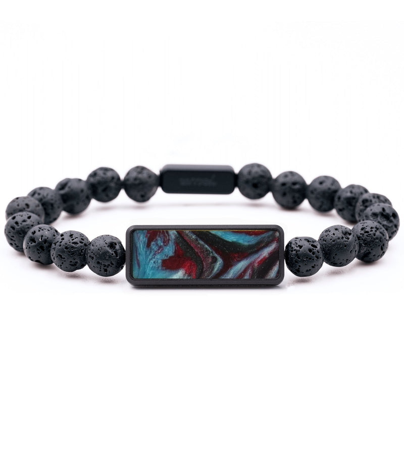 Lava Bead ResinArt Bracelet - Rick (Red, 817348)