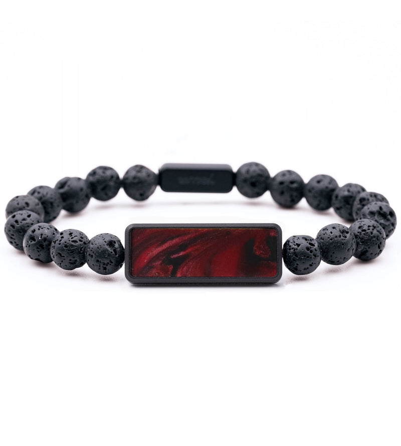 Lava Bead ResinArt Bracelet - Imani (Red, 817350)