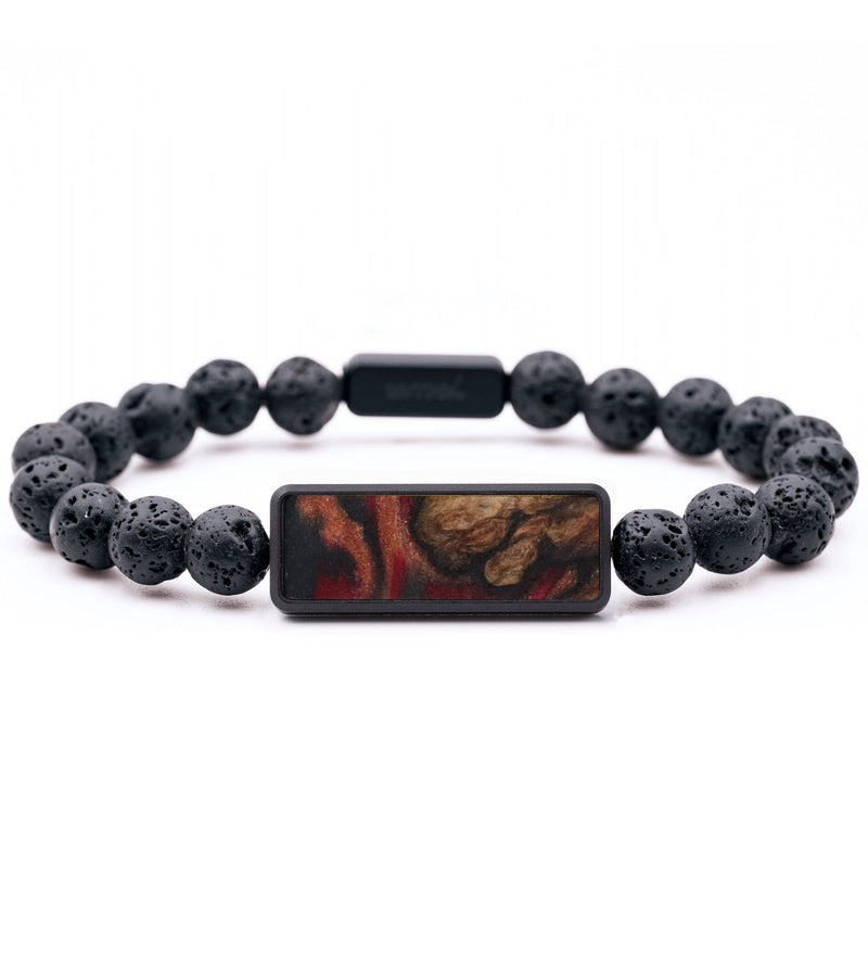 Lava Bead ResinArt Bracelet - Felicia (Red, 817353)