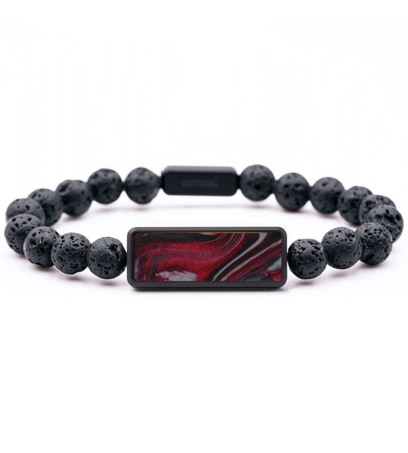 Lava Bead ResinArt Bracelet - Hayes (Red, 817357)