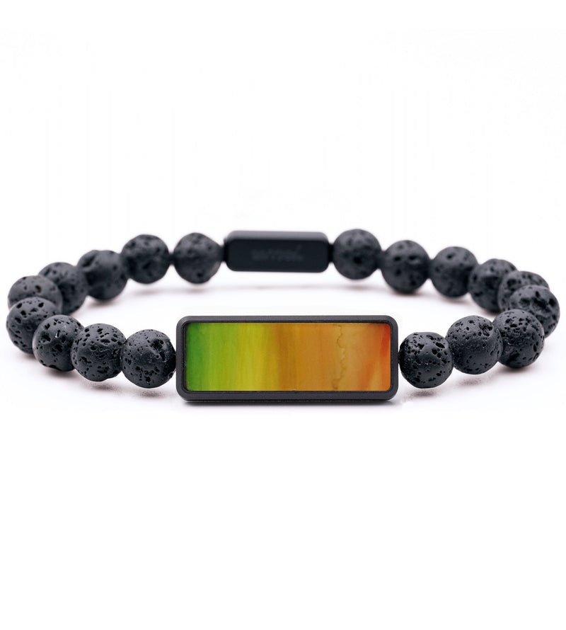 Lava Bead ResinArt Bracelet - Halle (Red, 817358)