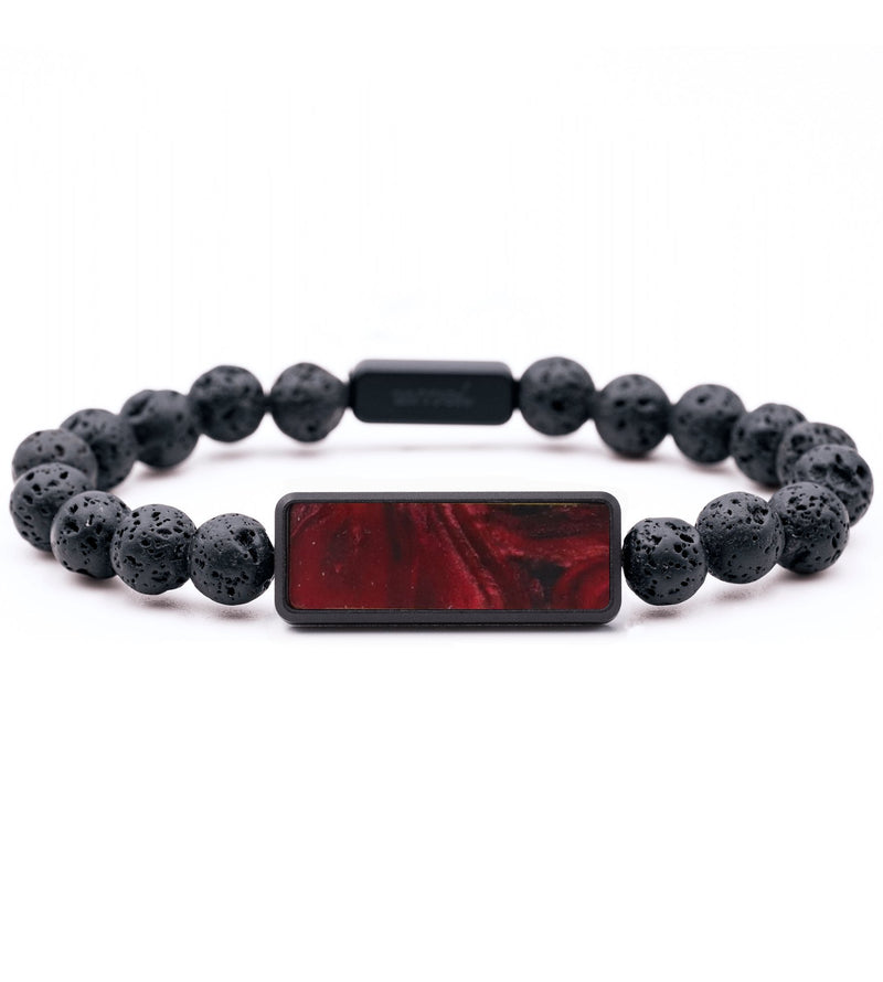 Lava Bead ResinArt Bracelet - Mercedes (Red, 817359)