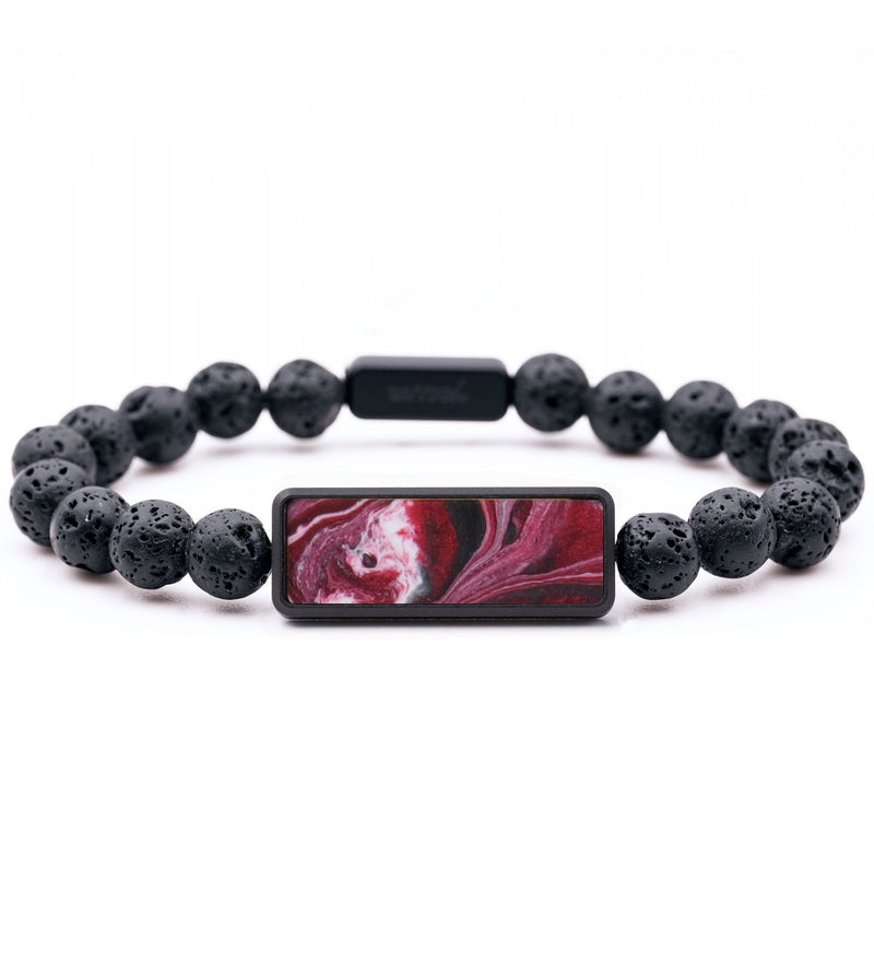 Lava Bead ResinArt Bracelet - Mable (Red, 817362)