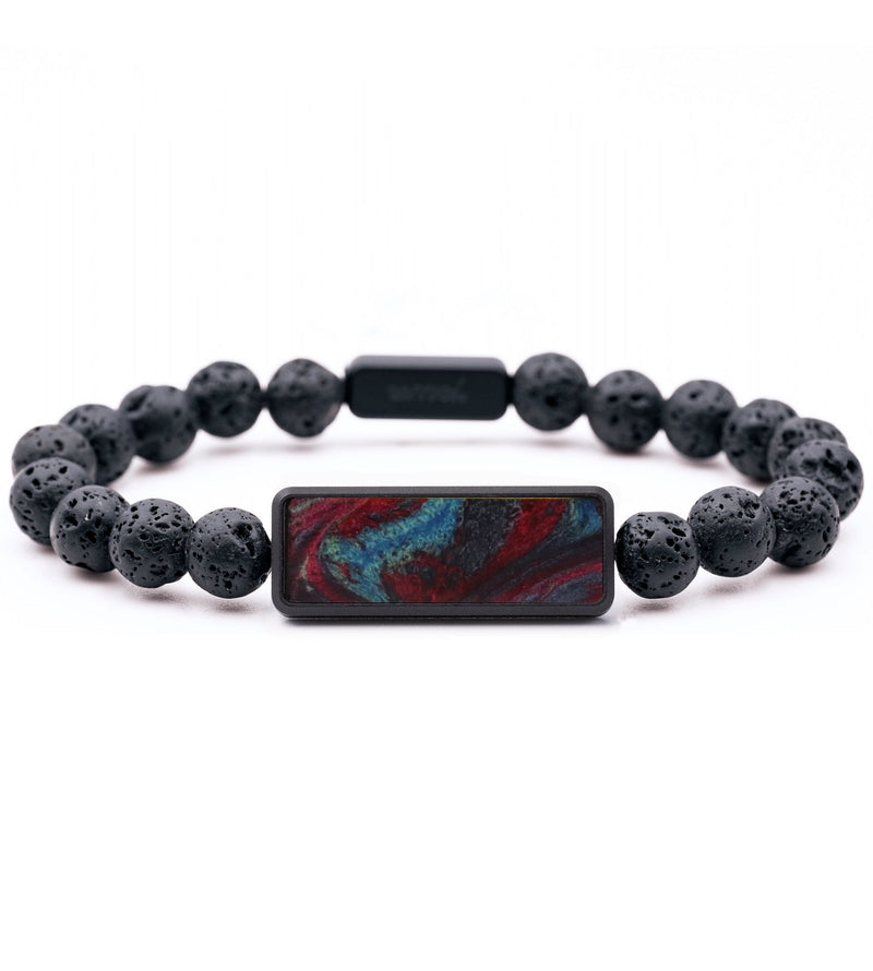Lava Bead ResinArt Bracelet - Sherri (Red, 817366)