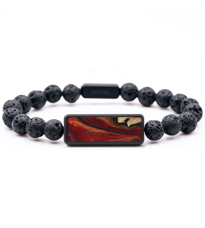 Lava Bead ResinArt Bracelet - Annette (Red, 817369)