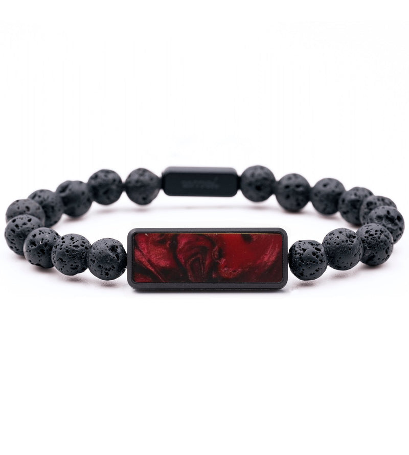 Lava Bead ResinArt Bracelet - Madelyn (Red, 817370)