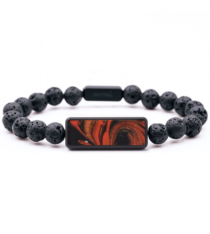 Lava Bead ResinArt Bracelet - Shaq (Red, 817371)