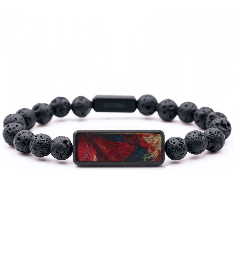 Lava Bead ResinArt Bracelet - Angeline (Red, 817372)