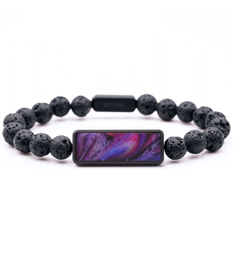 Lava Bead ResinArt Bracelet - Toni (Purple, 817377)