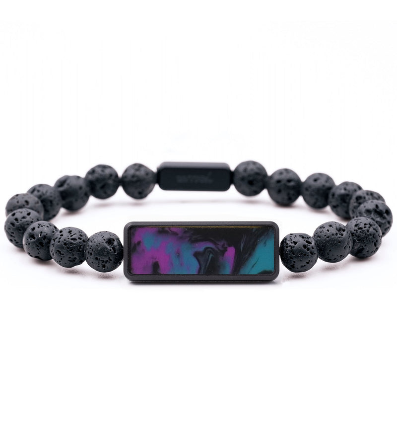 Lava Bead ResinArt Bracelet - Caleb (Purple, 817382)
