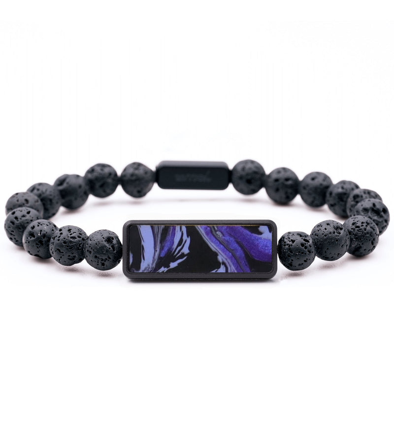 Lava Bead ResinArt Bracelet - Irma (Purple, 817391)