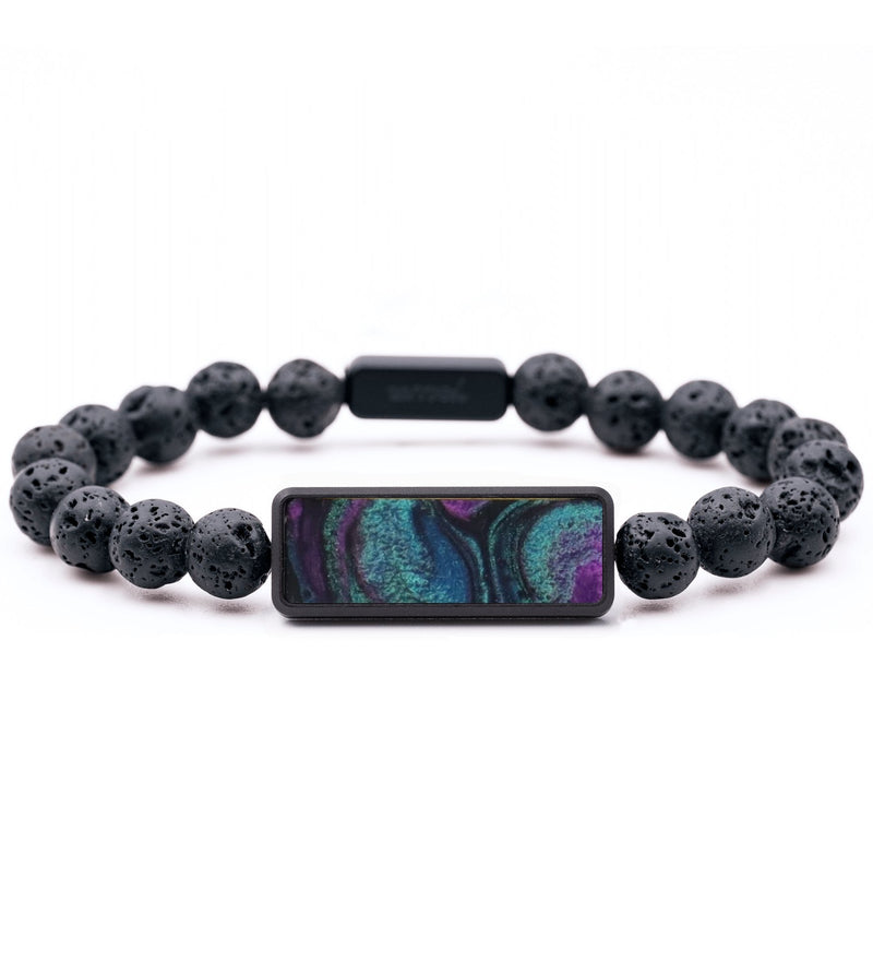 Lava Bead ResinArt Bracelet - Devante (Purple, 817398)