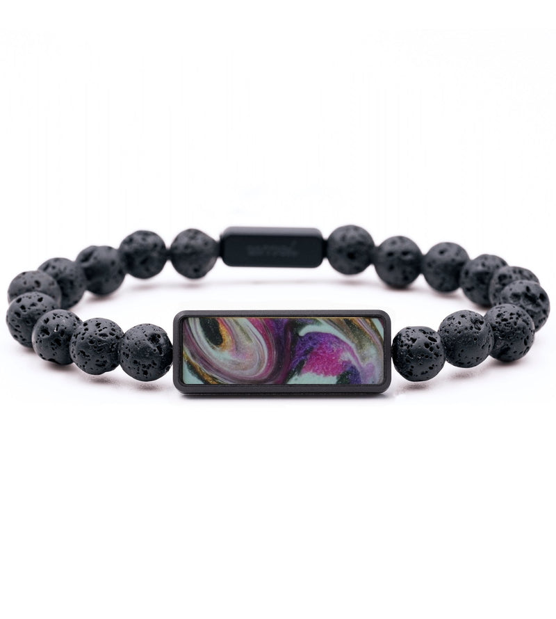 Lava Bead ResinArt Bracelet - Ember (Purple, 817401)
