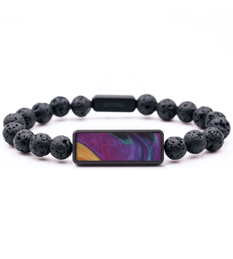Lava Bead ResinArt Bracelet - Braylon (Purple, 817402)