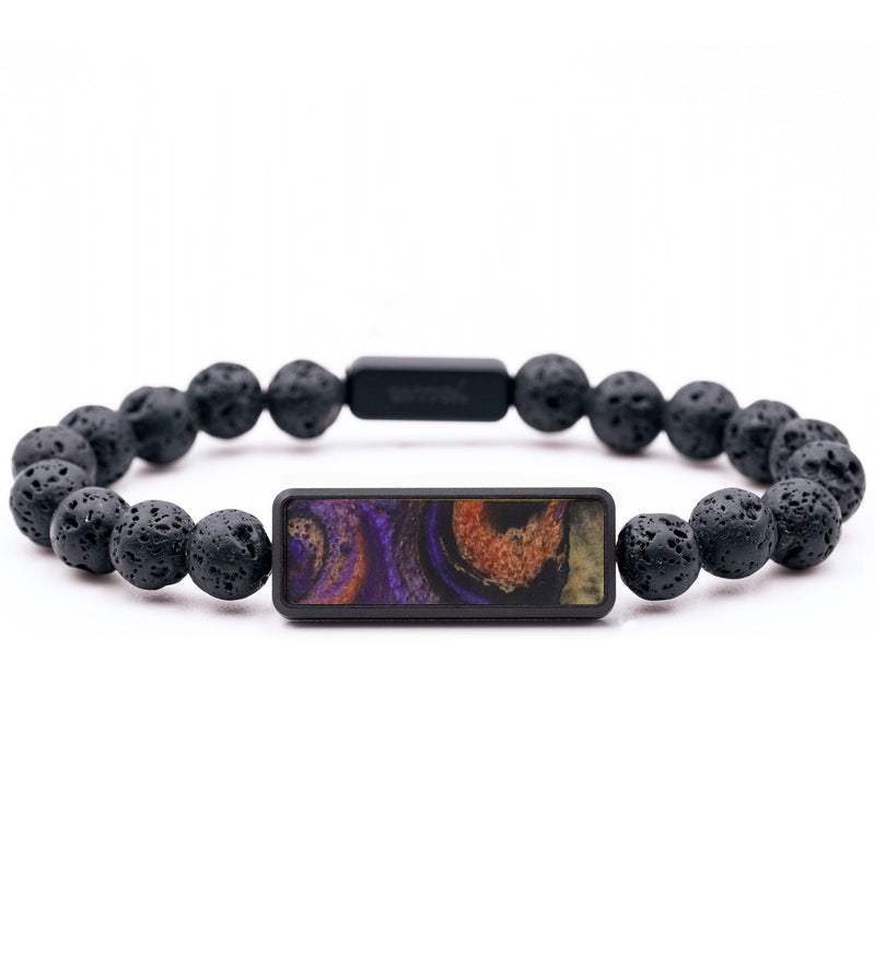 Lava Bead ResinArt Bracelet - Emily (Purple, 817405)
