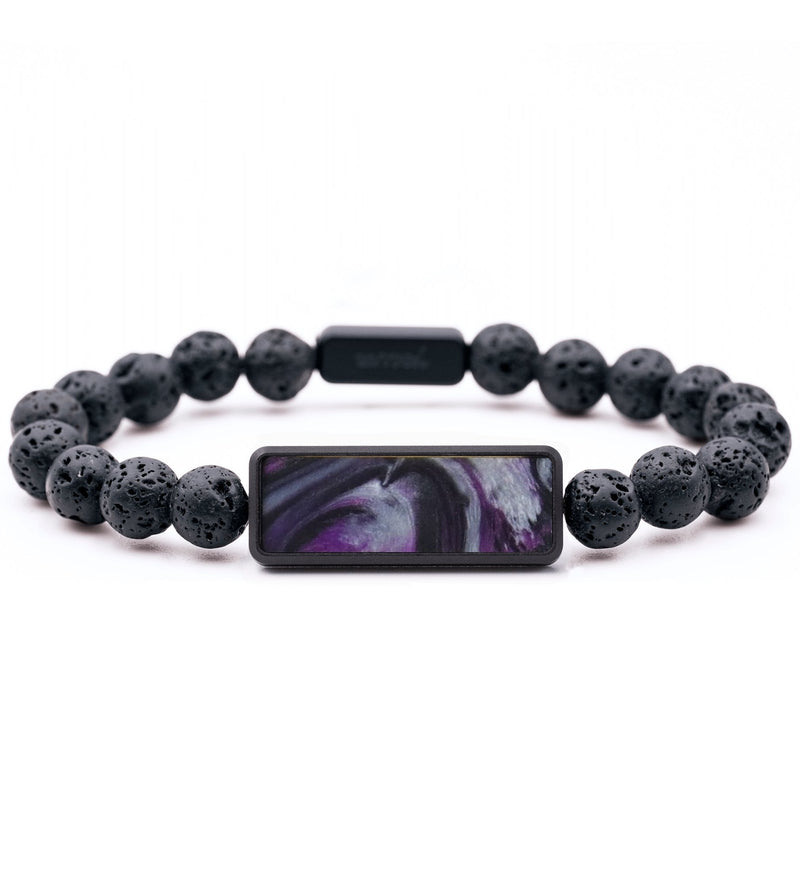 Lava Bead ResinArt Bracelet - Mindy (Purple, 817407)