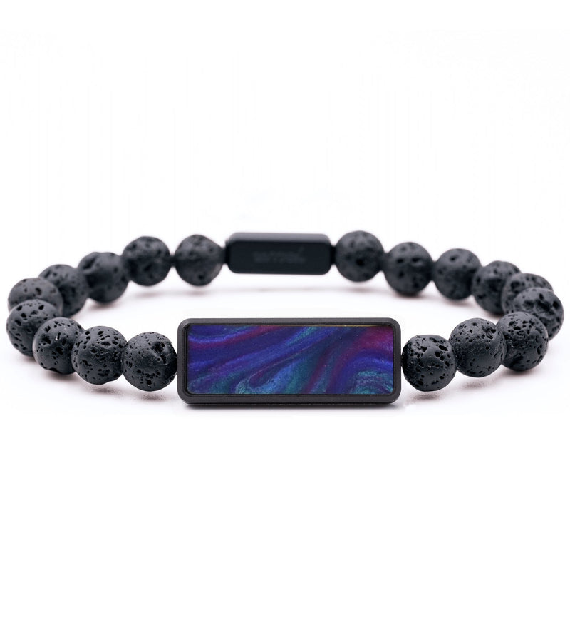 Lava Bead ResinArt Bracelet - Elyse (Purple, 817408)