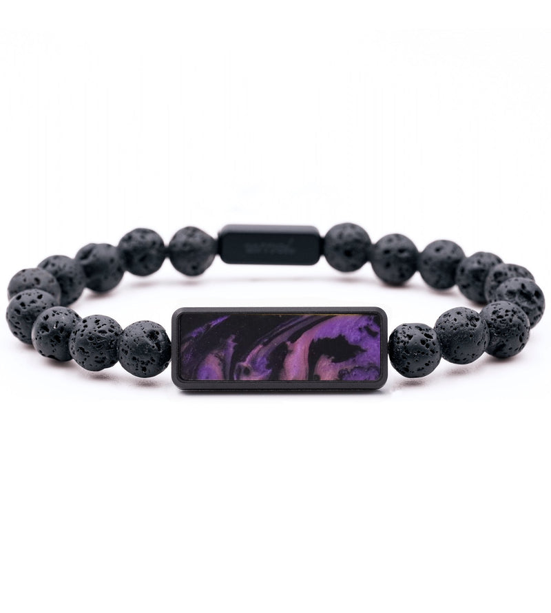 Lava Bead ResinArt Bracelet - Chelsie (Purple, 817409)