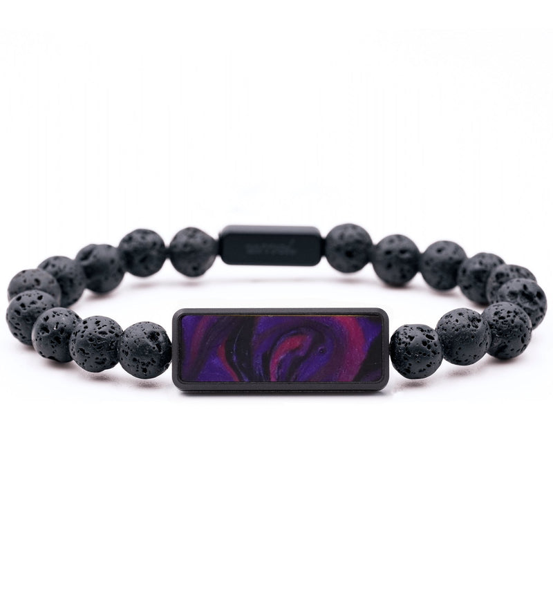 Lava Bead ResinArt Bracelet - Lewis (Purple, 817411)