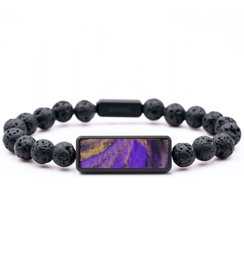 Lava Bead ResinArt Bracelet - Terri (Purple, 817414)