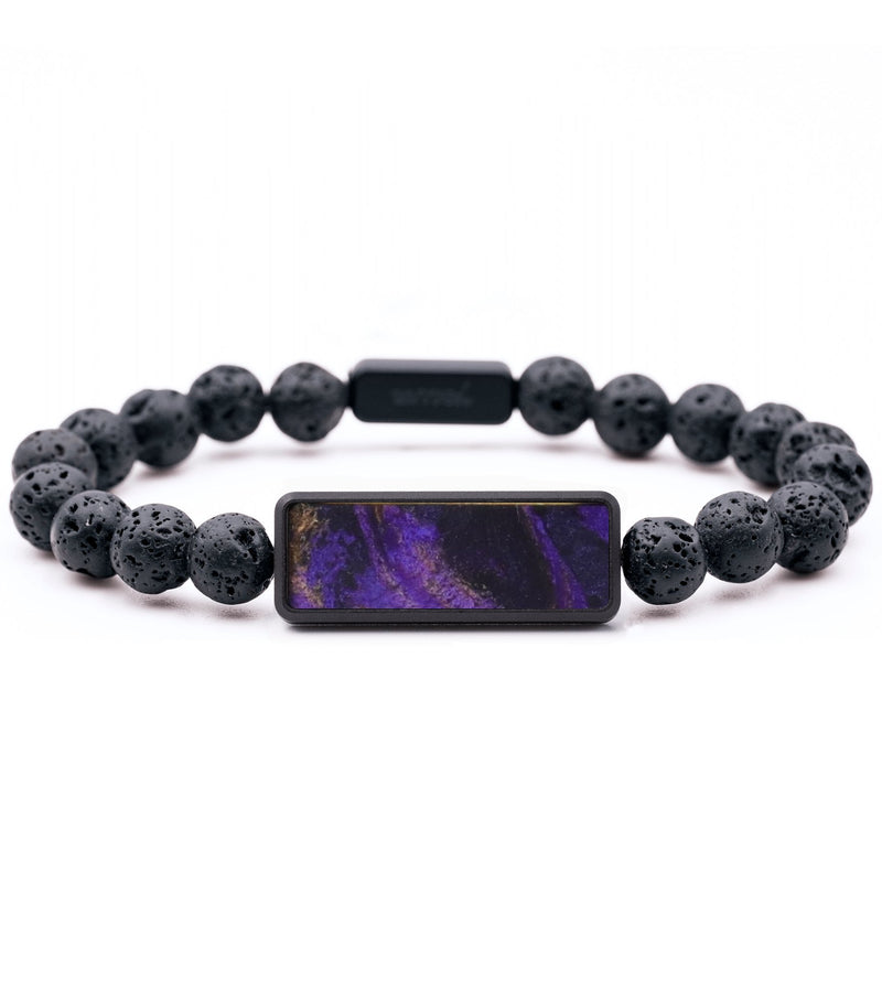 Lava Bead ResinArt Bracelet - Sallie (Purple, 817415)