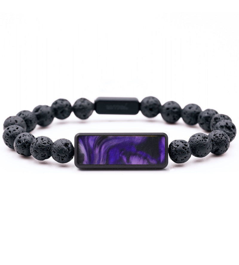 Lava Bead ResinArt Bracelet - Kailey (Purple, 817418)