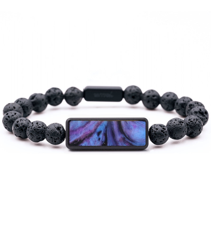 Lava Bead ResinArt Bracelet - Deloris (Purple, 817419)
