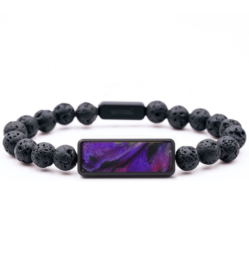 Lava Bead ResinArt Bracelet - Penelope (Purple, 817422)