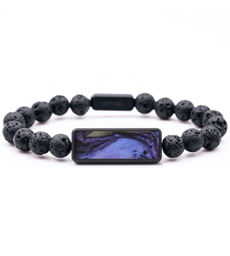 Lava Bead ResinArt Bracelet - Kamila (Purple, 817423)
